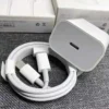 Cargador Para IPhone 20w USB C + Cable Lightning Original 1m Blanco