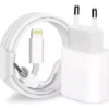 Cargador Para IPhone 20w USB C + Cable Lightning Original 1m Blanco
