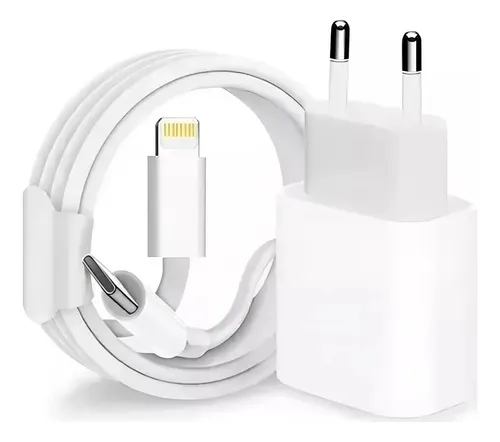 Cargador Para IPhone 20w USB C + Cable Lightning Original 1m Blanco